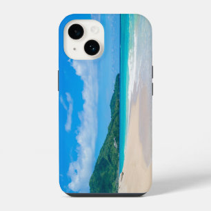 Funda Para iPhone 14 Playa de Isla Tropical, Cielo Azul