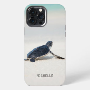 Funda Para iPhone 13 Pro Max Playa de Tortugas Marinas Océano Naturaleza Nombre