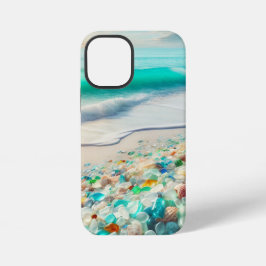 Funda Para iPhone 12 Mini Playa del Océano bonito con cristales marinos