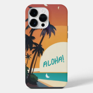 Funda Para iPhone 14 Pro Max playa hawaiana/aloha/tropical