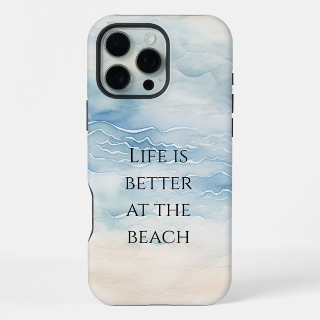 Funda Para iPhone Playa Oceánica Costera   (Reverso )