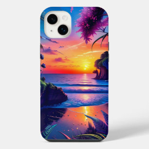 Funda Para iPhone 14 Plus Playa Tropical de Fantasía Dos
