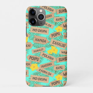 Funda Para iPhone 11Pro Playas de Isla Hawái en Azul