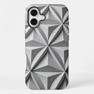 Funda Para iPhone 16 Plus Plegado de origami abstracto de líneas que se cruz