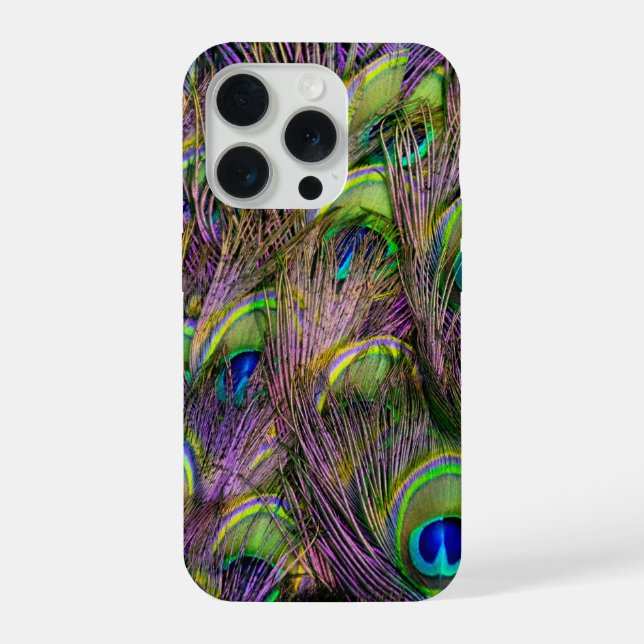 Funda Para iPhone Pluma de pavo real  (Reverso )
