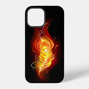Funda Para iPhone 12 Pluma de pavo real de fuego