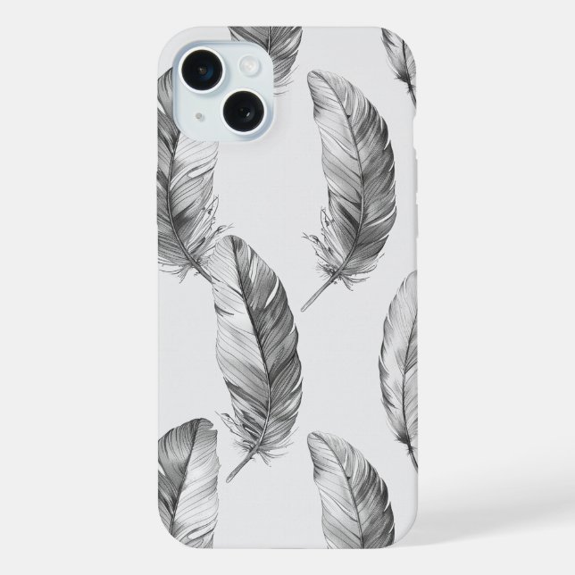 Funda Para iPhone Plumas blancas (Reverso )