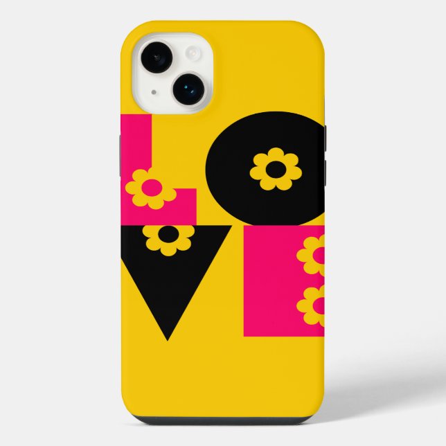 Funda Para iPhone Poder Floral Amor al Cuadrado (Reverso)