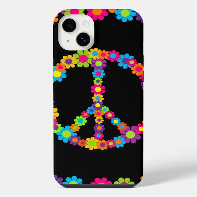 Funda Para iPhone Poder Floral Pop Paz (Reverso)