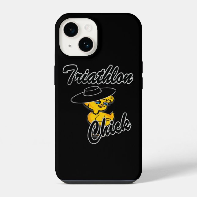 Funda Para iPhone Pollita de Triatlón #4 (Reverso )