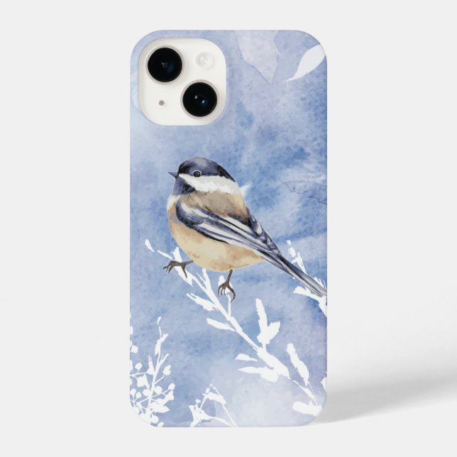 Funda Para iPhone Pollito acuático invierno Pájaro del bosque de nie (Reverso )
