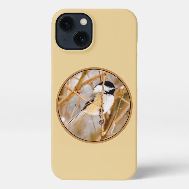 Funda Para iPhone Pollito de punta negra - Fotografía original (Reverso )