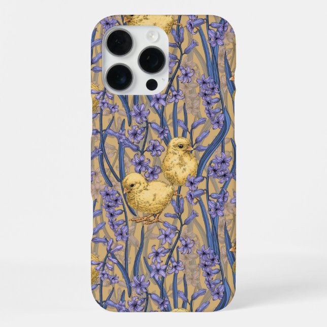 Funda Para iPhone Pollos e híacintos amarillos (Reverso )