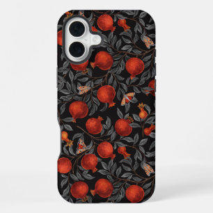 Funda Para iPhone 16 Plus Pomegranatos y motos de bella en rojo y gris