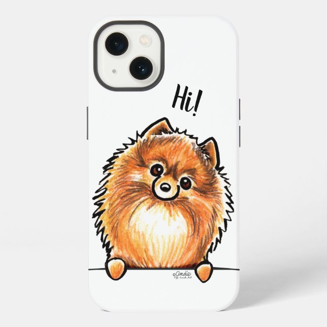 Funda Para iPhone Pomerania Roja Dice Hola (Reverso )