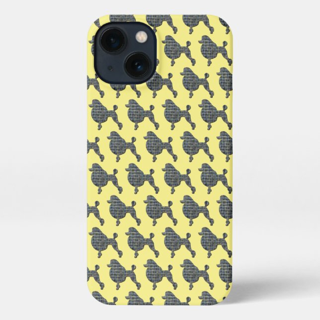 Funda Para iPhone Poodle Dog Cute Silhouette Yellow (Reverso )