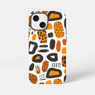 Funda Para iPhone 13 Mini "Pop de Sabana: Vibraciones Tribales en Naranja y