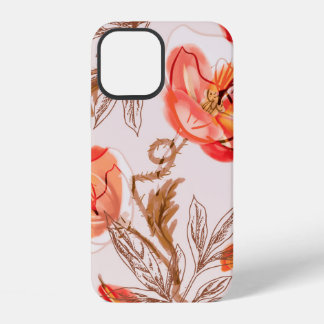 Funda Para iPhone 12 Poppies flaman patrón sin mar en un entorno pekiné