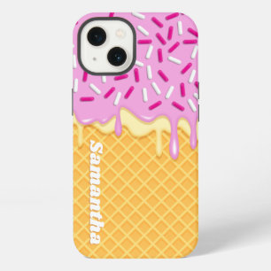 Popsicle de cono de waffle Kawaii de helado