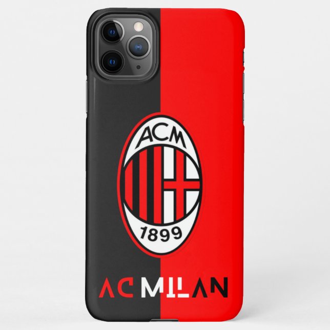 Funda Para iPhone Portada de teléfono de los aficionados al AC Milan (Reverso)