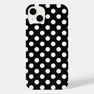 Funda Para iPhone 14 Plus Pos de polka blanco sobre negro