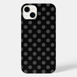 Funda Para iPhone 14 Plus Pos de polka gris sobre negro