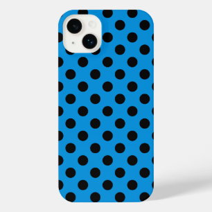 Funda Para iPhone 14 Plus Pos de polka negro sobre azul cielo