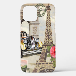 Funda Para iPhone 12 Póster vintage de París. vintage, póster, paris, a