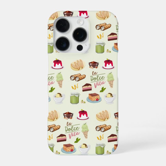 Funda Para iPhone Postres Dulces Italianos (Reverso)