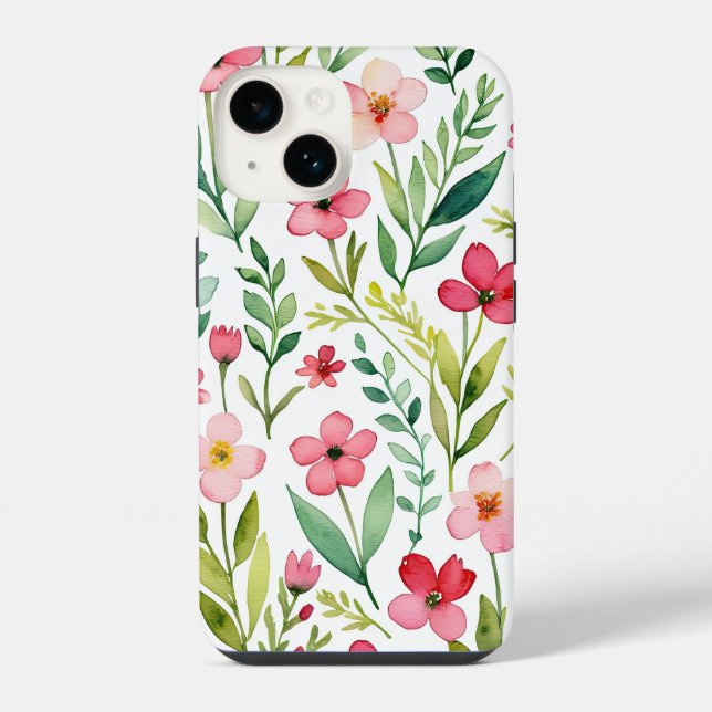 Funda Para iPhone Prado de flores silvestres (Reverso )