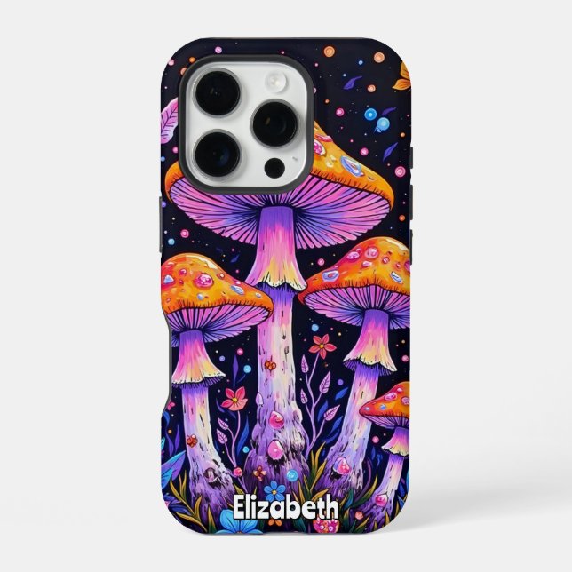 Funda Para iPhone Prado de Hongos Cósmicos (Reverso )