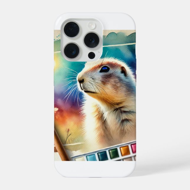 Funda Para iPhone Prairie Dog 130624AREF123 - Watercolor (Reverso )