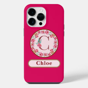 Funda Para iPhone 14 Pro Max Precioso Monograma C Floral