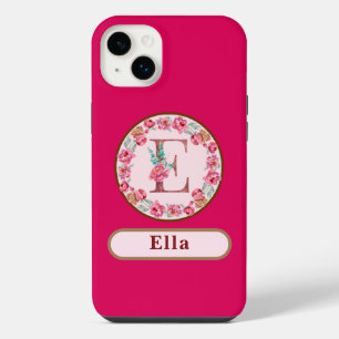 Funda Para iPhone 14 Plus Precioso Monograma E Floral