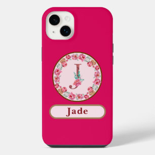 Funda Para iPhone 14 Plus Precioso Monograma J Floral 