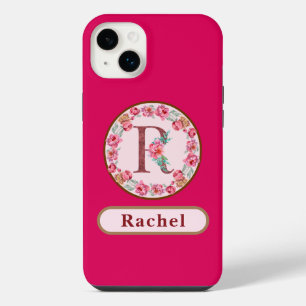 Funda Para iPhone 14 Plus Precioso Monograma R Floral 