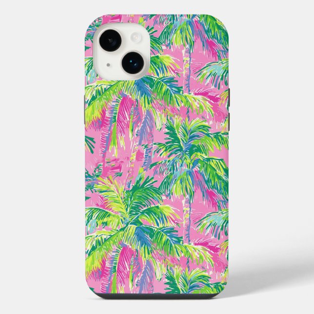 Funda Para iPhone Preppy Pink Tropical (Reverso)