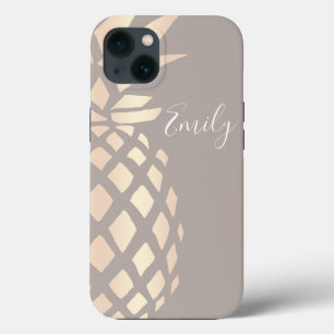 Pretty elegant copper rose gold pineapple & grey