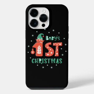 Funda Para iPhone 14 Pro Max Primera Navidad de bebé 