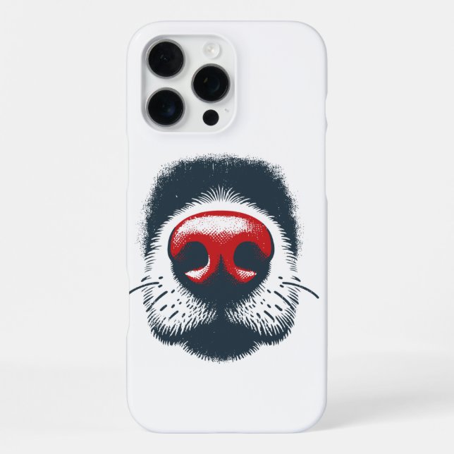 FUNDA PARA iPhone PRIMERA PLANO DE NARIZ DE PERRO (Reverso )