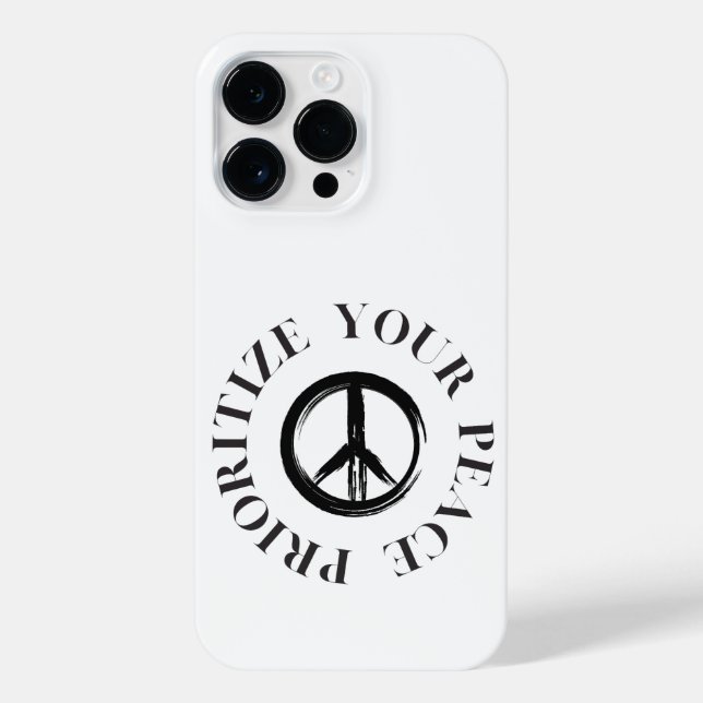 Funda Para iPhone Priorizar tu paz. (Reverso)