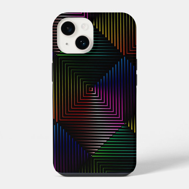 Funda Para iPhone Prisma arcoiris en negro (Reverso )