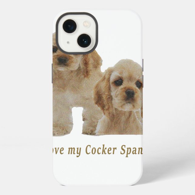 Funda Para iPhone productos de cocker spaniels (Reverso )