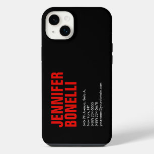 Funda Para iPhone 14 Plus Profesional minimalista negro rojo atrevido
