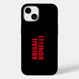 Funda Para iPhone 14 Profesional minimalista rojo negro moderno
