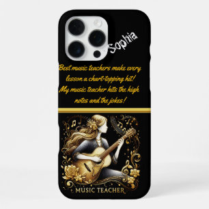 Funda Para iPhone 16 Pro Max Profesor Creativo Comparte Talento Musical