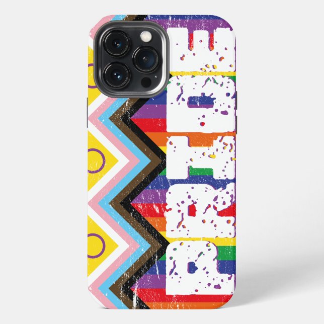 Funda Para iPhone Progreso Orgullo LGBTQ  (Reverso )