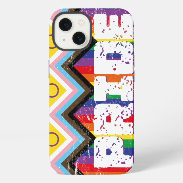 Funda Para iPhone Progreso Orgullo LGBTQ  (Reverso )