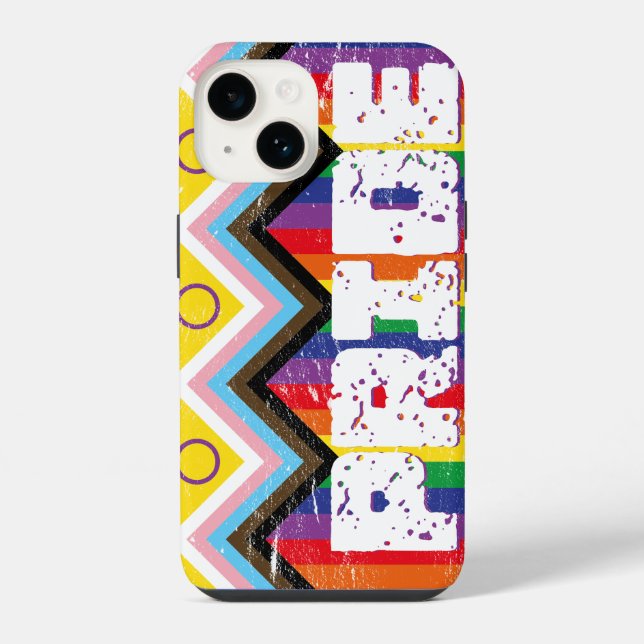 Funda Para iPhone Progreso Orgullo LGBTQ  (Reverso )
