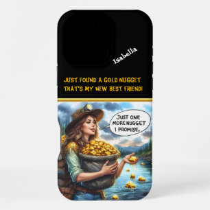Funda Para iPhone 16 Pro Max Prospector persiguiendo sueños dorados en la natur
